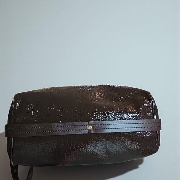 Marc By Marc Jacobs Totally Turnlock Teri Brown Patent Leather Shoulder Bag - Picture 6 of 14